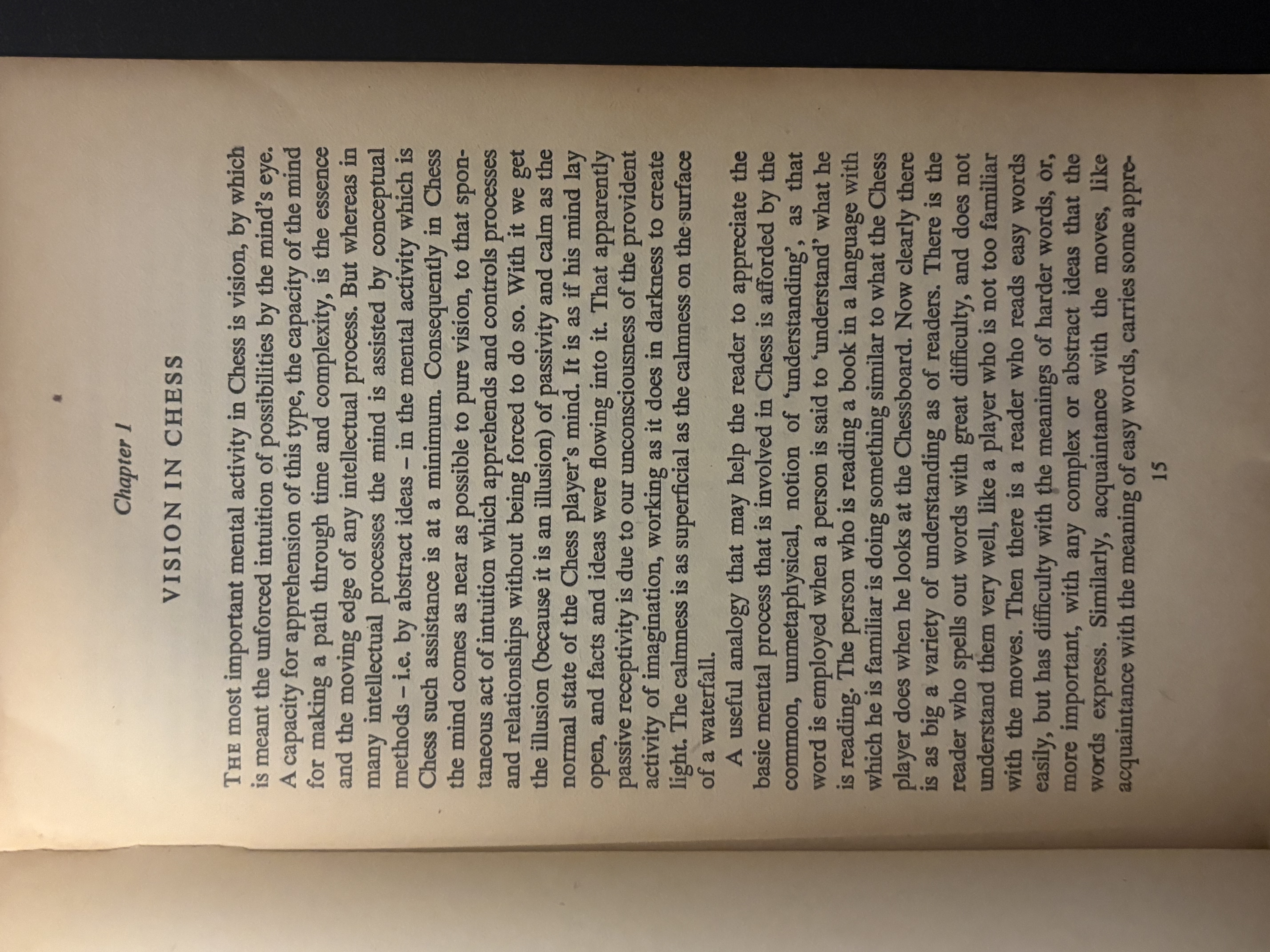 First page of The Chess Mind by Gerald Abrahams